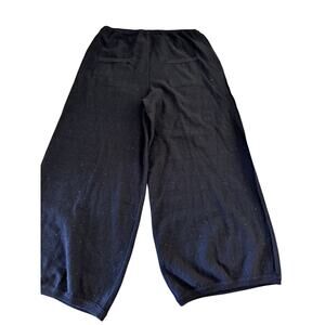 NWT Sonia Rykiel Women's Black Wide Leg Palazzo Sweatpants Joggers Size 38